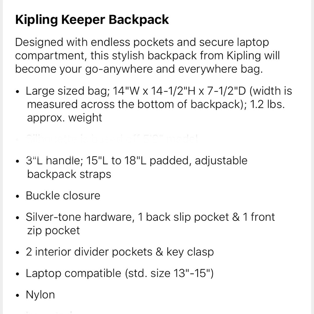 Kipling Backpack - image 6